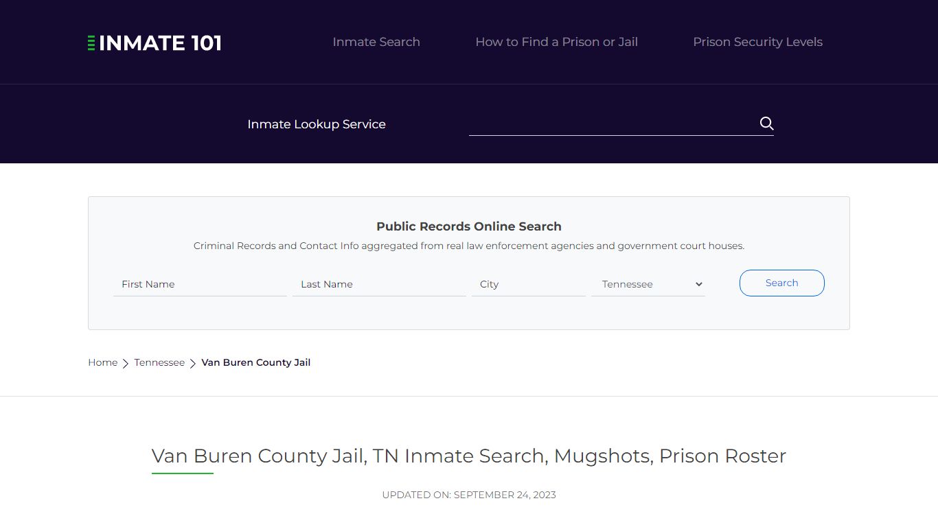 Van Buren County Jail, TN Inmate Search, Mugshots, Prison Roster